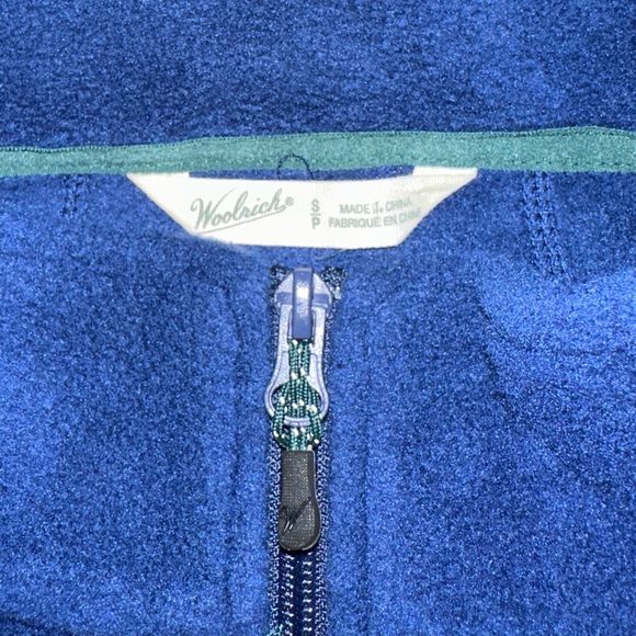 Deep Blue Woolrich Fleece Vest - Picture 3 of 5